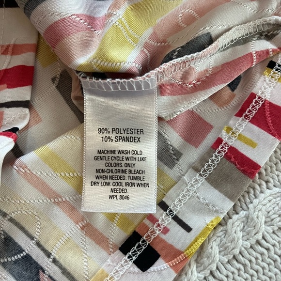 JM Collection Petite Colorful Abstract Women's Blouse Size XS - Picture 6 of 12